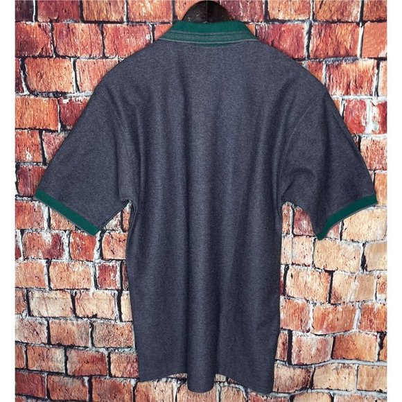VTG Coca-Cola Men’s Medium Gray Green Short Sleeve Polo Shirt St Claire Apparel - Picture 3 of 4
